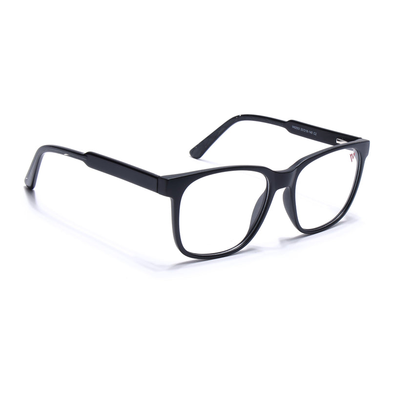 Voyage Matt Black Square Eyeglasses for Men & Women - MG4780-C2