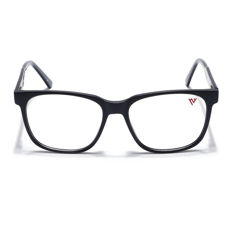 Voyage Matt Black Square Eyeglasses for Men & Women - MG4780-C2