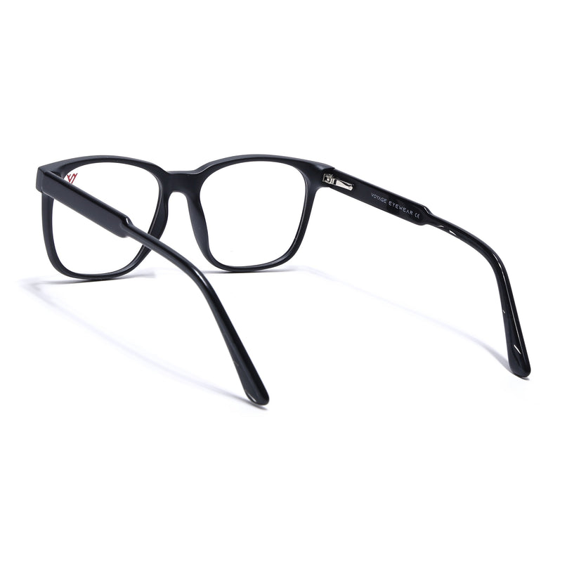 Voyage Matt Black Square Eyeglasses for Men & Women - MG4780-C2