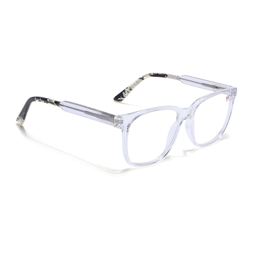 Voyage Transparent & Black Square Eyeglasses for Men & Women - MG4781-C3