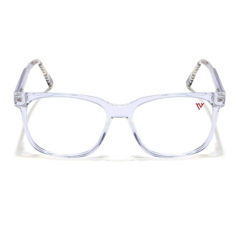 Voyage Transparent & Black Square Eyeglasses for Men & Women - MG4781-C3