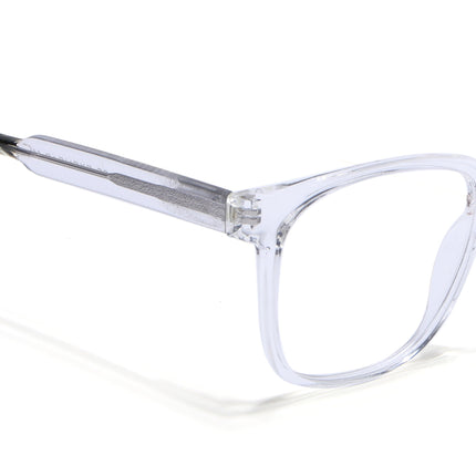 Voyage Transparent & Black Square Eyeglasses for Men & Women - MG4781-C3