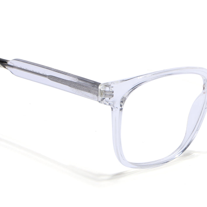 Voyage Transparent & Black Square Eyeglasses for Men & Women - MG4781-C3