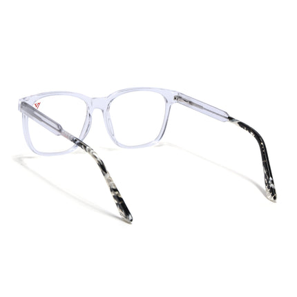 Voyage Transparent & Black Square Eyeglasses for Men & Women - MG4781-C3
