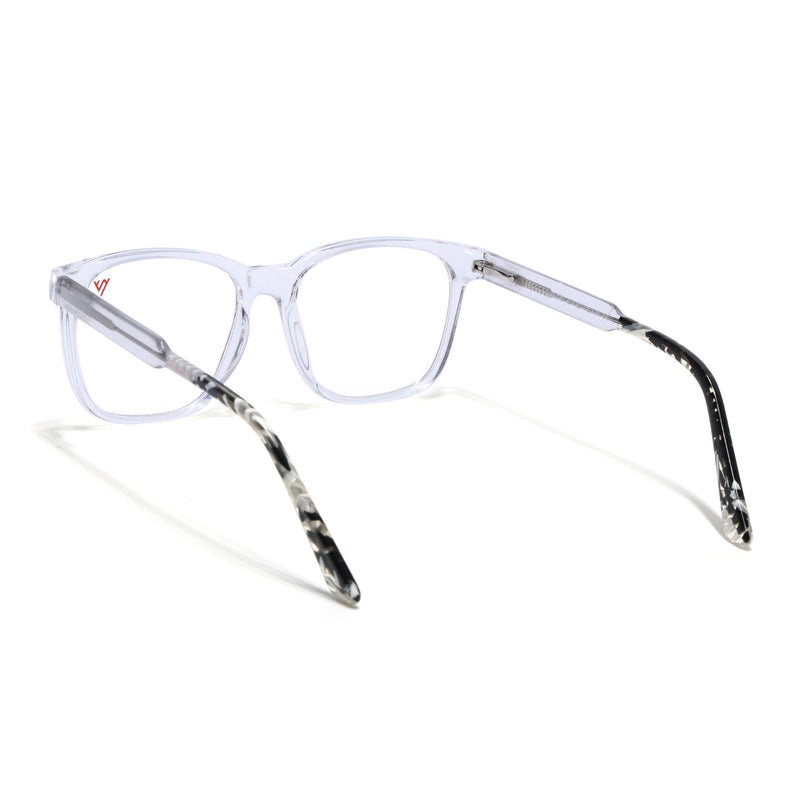 Voyage Transparent & Black Square Eyeglasses for Men & Women - MG4781-C3