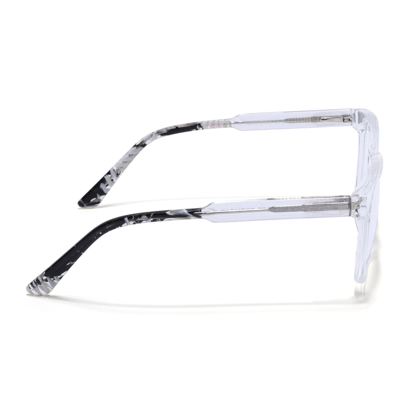 Voyage Transparent & Black Square Eyeglasses for Men & Women - MG4781-C3