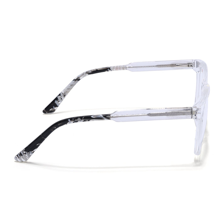 Voyage Transparent & Black Square Eyeglasses for Men & Women - MG4781-C3