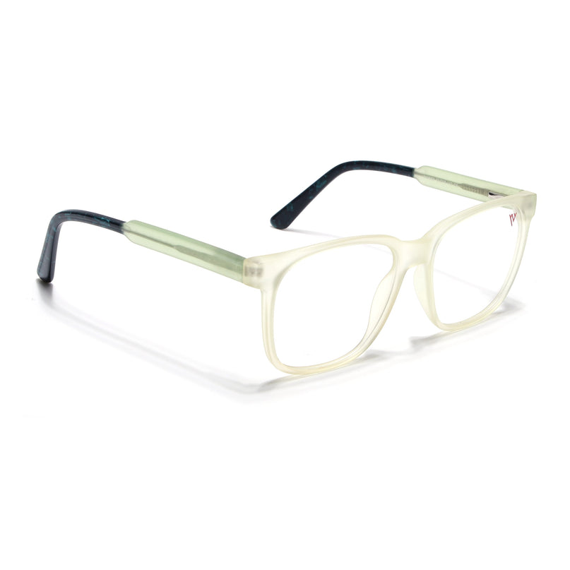 Voyage Transparent Yellow Square Eyeglasses for Men & Women - MG4782-C4