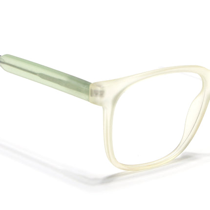 Voyage Transparent Yellow Square Eyeglasses for Men & Women - MG4782-C4