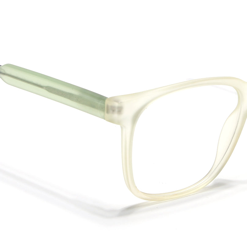 Voyage Transparent Yellow Square Eyeglasses for Men & Women - MG4782-C4