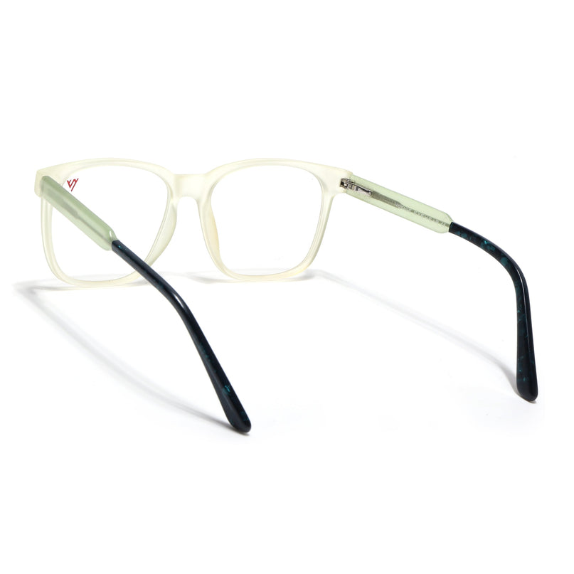 Voyage Transparent Yellow Square Eyeglasses for Men & Women - MG4782-C4
