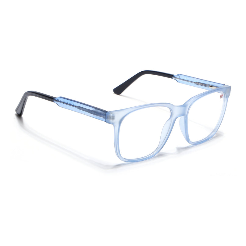 Voyage Transparent Blue Square Eyeglasses for Men & Women - MG4783-C5