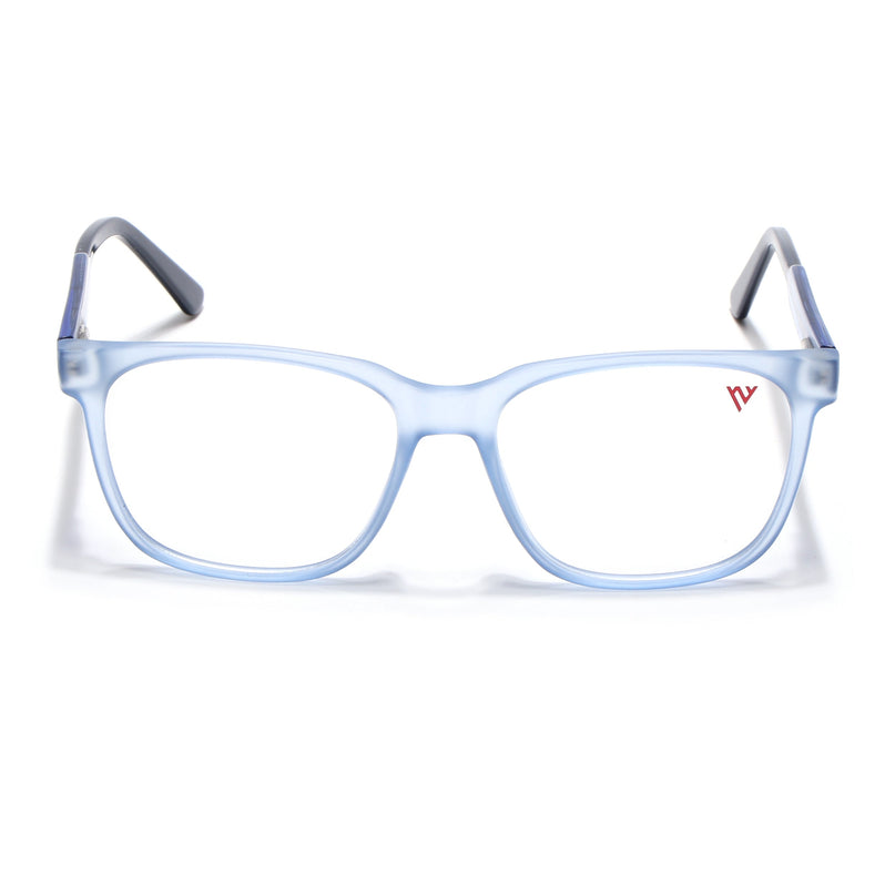 Voyage Transparent Blue Square Eyeglasses for Men & Women - MG4783-C5