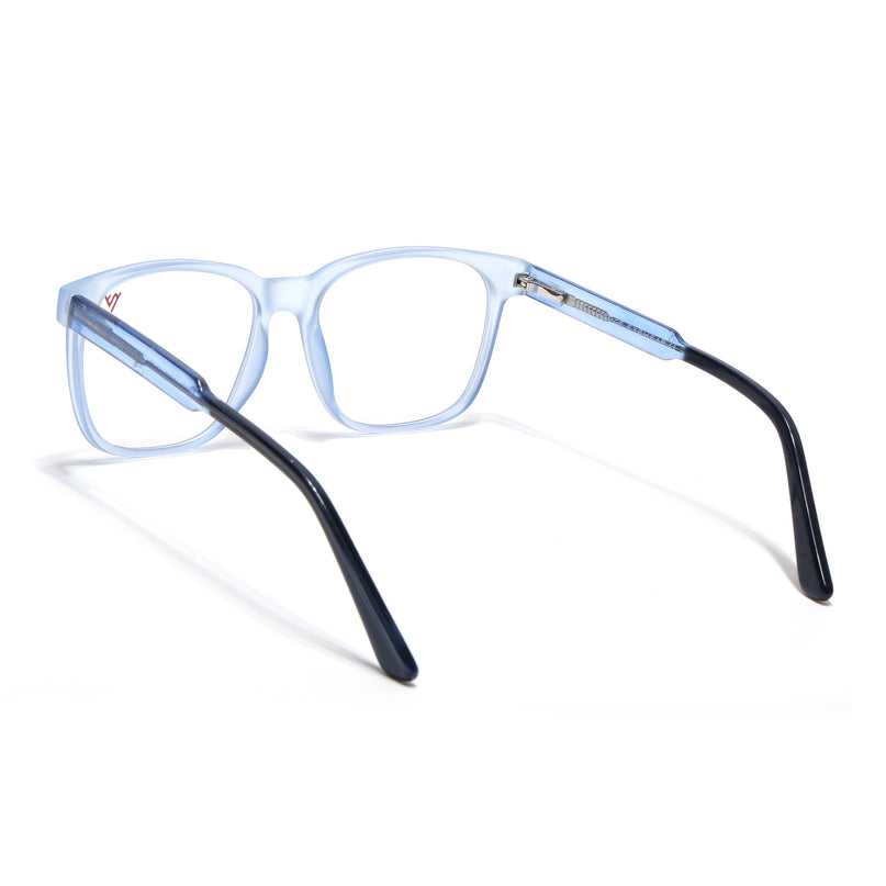 Voyage Transparent Blue Square Eyeglasses for Men & Women - MG4783-C5