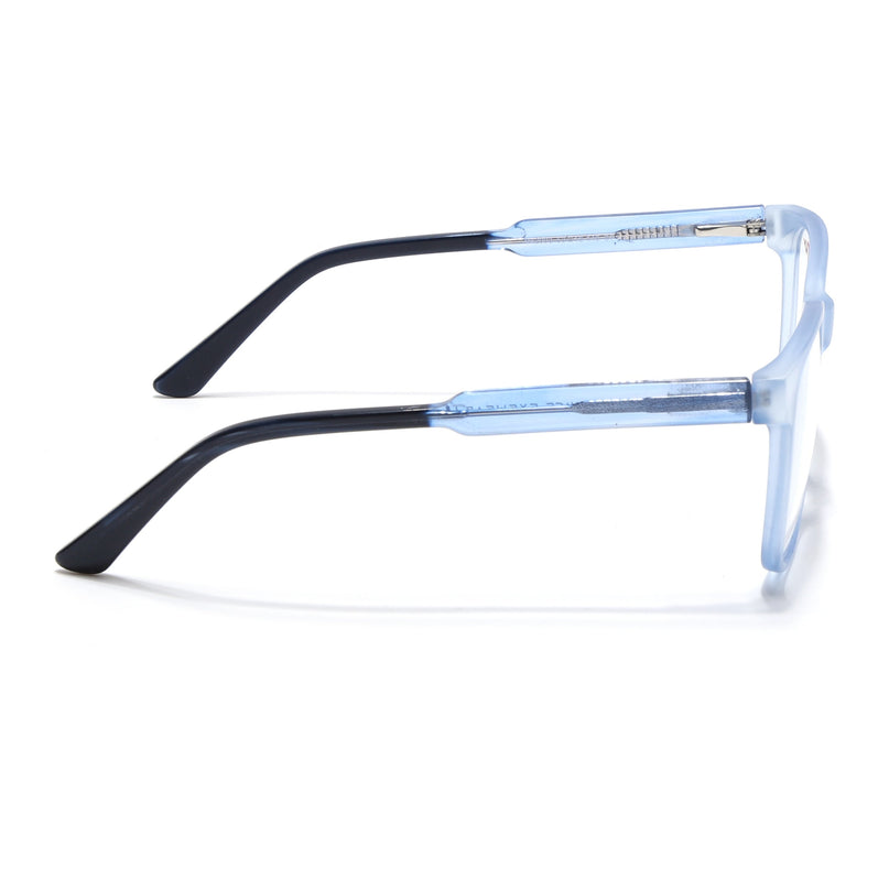 Voyage Transparent Blue Square Eyeglasses for Men & Women - MG4783-C5