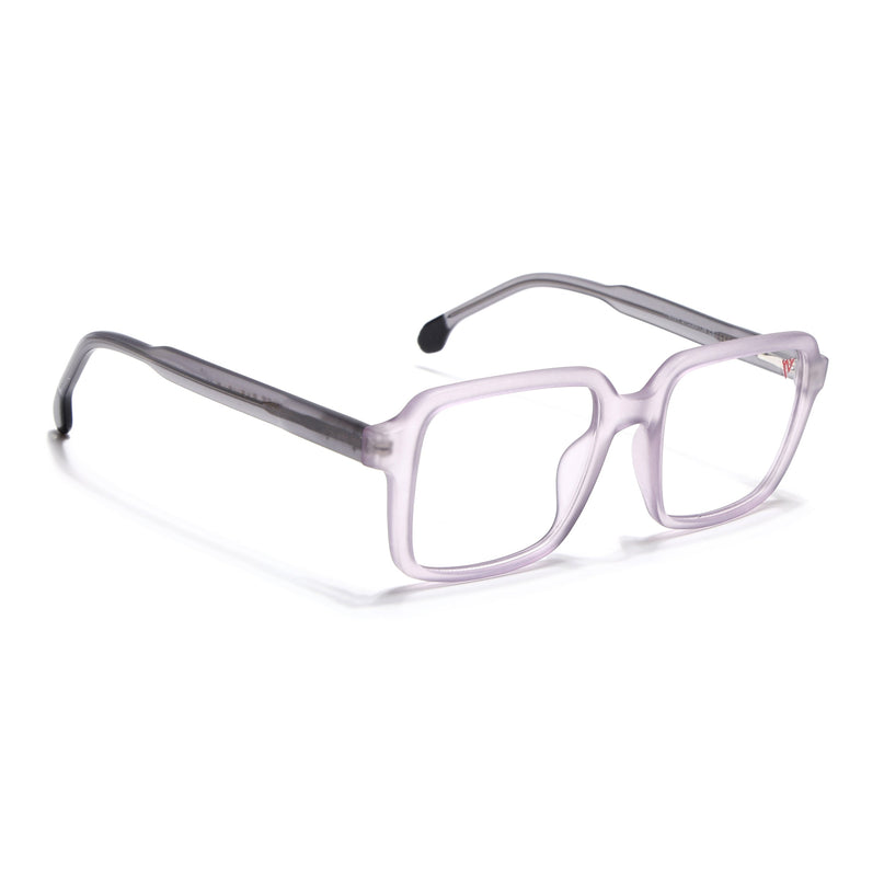 Voyage Transparent Purple Square Eyeglasses for Men & Women - MG4791-C6