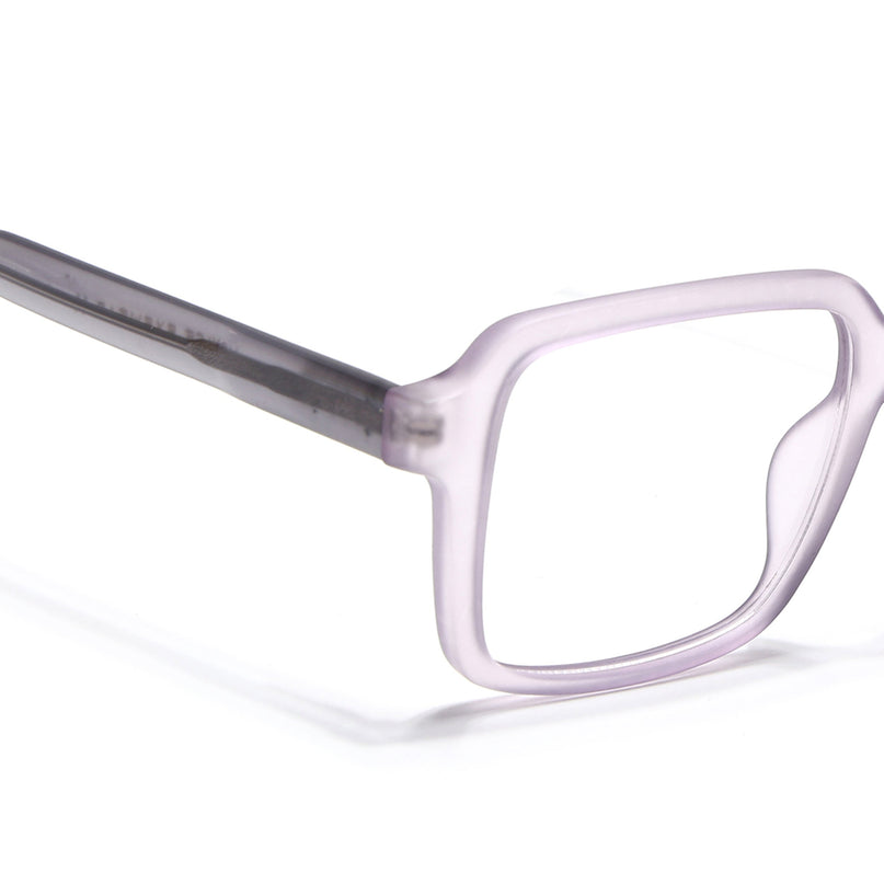 Voyage Transparent Purple Square Eyeglasses for Men & Women - MG4791-C6
