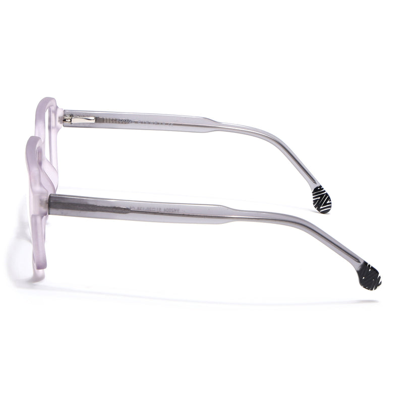 Voyage Transparent Purple Square Eyeglasses for Men & Women - MG4791-C6