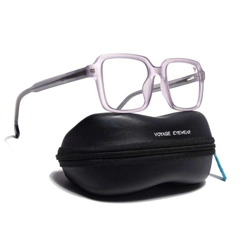Voyage Transparent Purple Square Eyeglasses for Men & Women - MG4791-C6