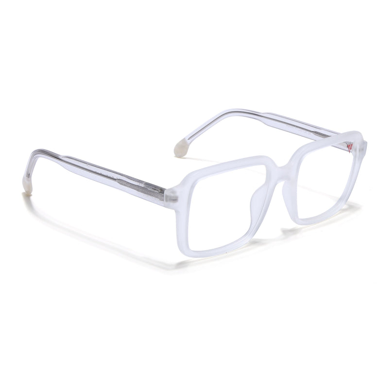 Voyage Transparent & Grey Square Eyeglasses for Men & Women - MG4792-C7