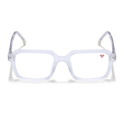 Voyage Transparent & Grey Square Eyeglasses for Men & Women - MG4792-C7