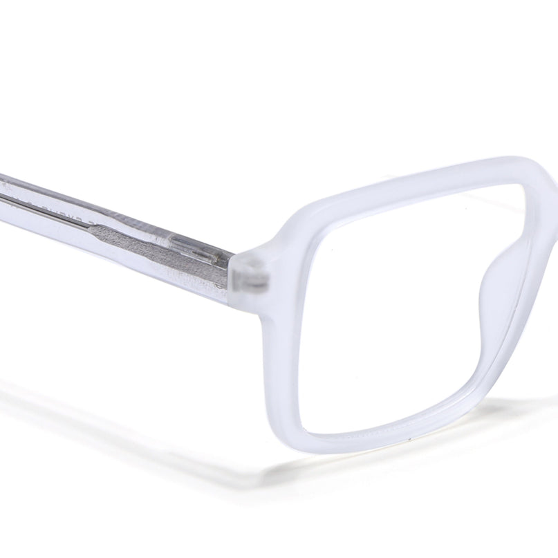 Voyage Transparent & Grey Square Eyeglasses for Men & Women - MG4792-C7