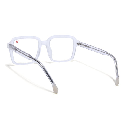 Voyage Transparent & Grey Square Eyeglasses for Men & Women - MG4792-C7