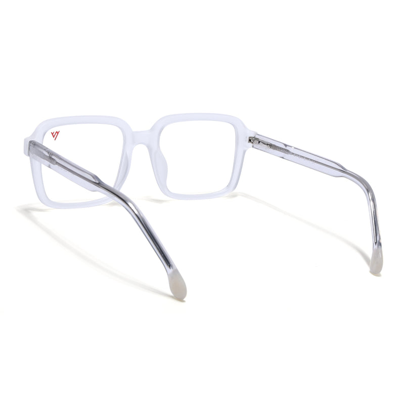 Voyage Transparent & Grey Square Eyeglasses for Men & Women - MG4792-C7