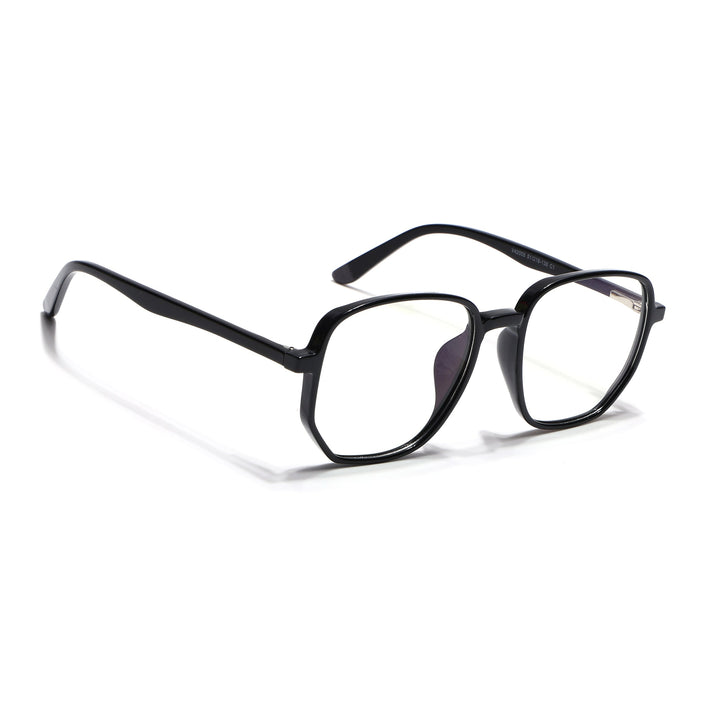 Voyage Shine Black Geometric Eyeglasses for Men & Women - MG4793-C1