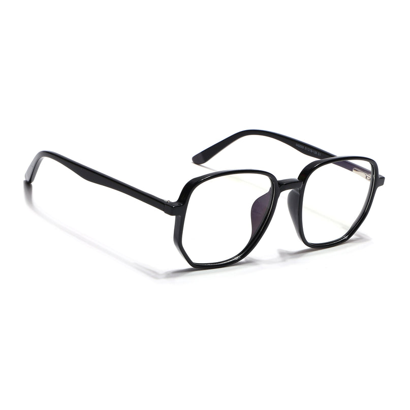 Voyage Shine Black Geometric Eyeglasses for Men & Women - MG4793-C1