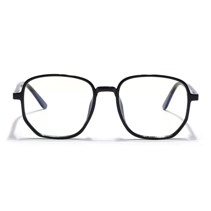 Voyage Shine Black Geometric Eyeglasses for Men & Women - MG4793-C1