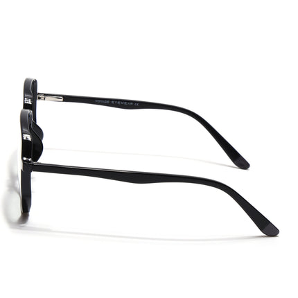 Voyage Shine Black Geometric Eyeglasses for Men & Women - MG4793-C1