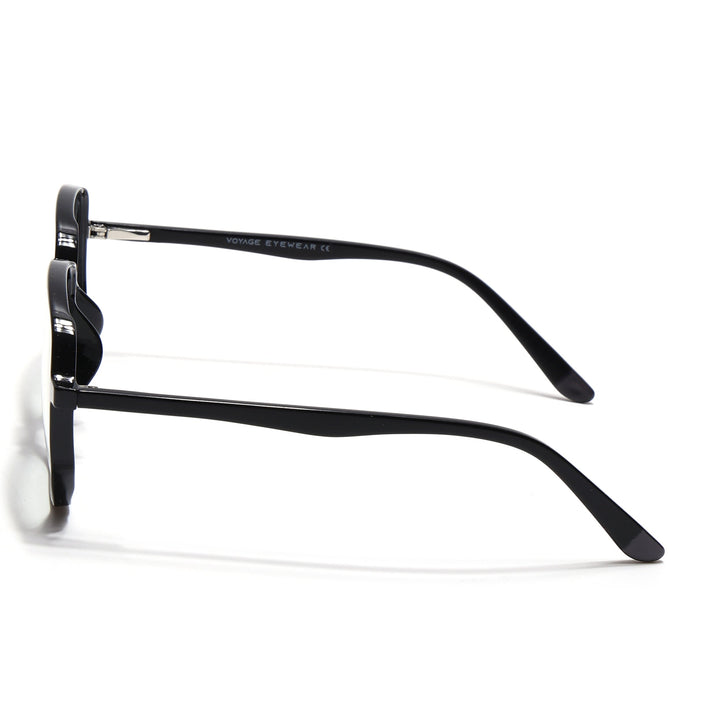Voyage Shine Black Geometric Eyeglasses for Men & Women - MG4793-C1