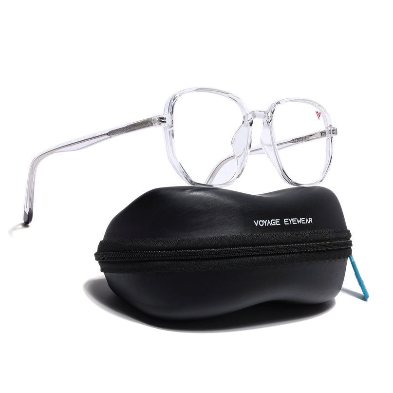 Voyage Transparent Geometric Eyeglasses for Men & Women - MG4795-C3