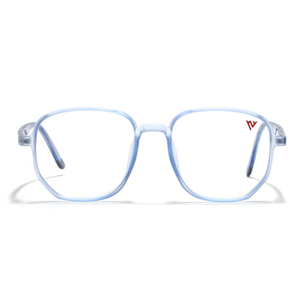 Voyage Transparent Blue Geometric Eyeglasses for Men & Women - MG4797-C5