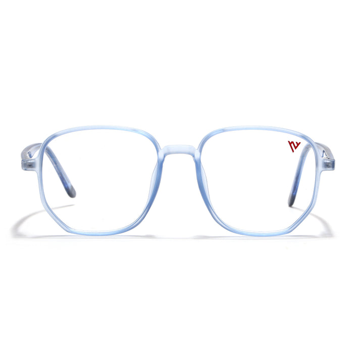 Voyage Transparent Blue Geometric Eyeglasses for Men & Women - MG4797-C5