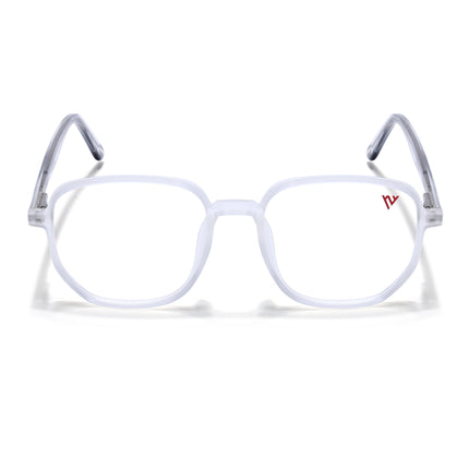 Voyage Transparent & Grey Geometric Eyeglasses for Men & Women - MG4799-C7