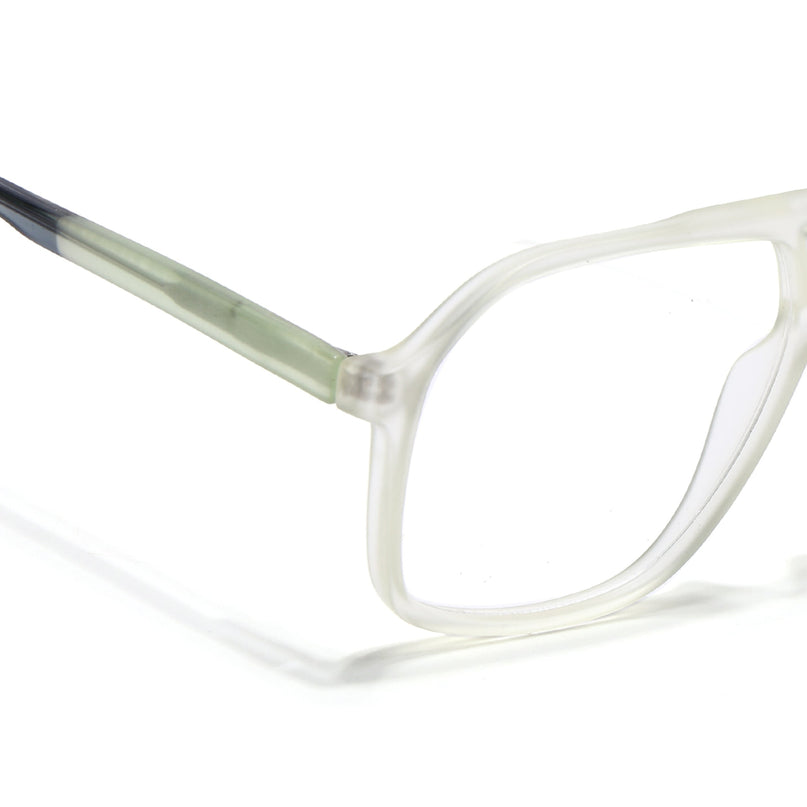 Voyage Maverick Transparent Yellow Wayfarer Eyeglasses for Men & Women - MG4803-C4