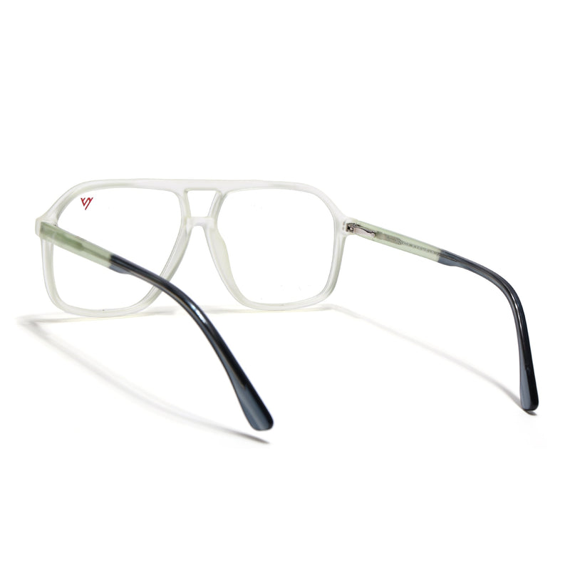 Voyage Maverick Transparent Yellow Wayfarer Eyeglasses for Men & Women - MG4803-C4