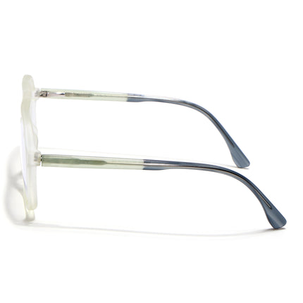 Voyage Maverick Transparent Yellow Wayfarer Eyeglasses for Men & Women - MG4803-C4