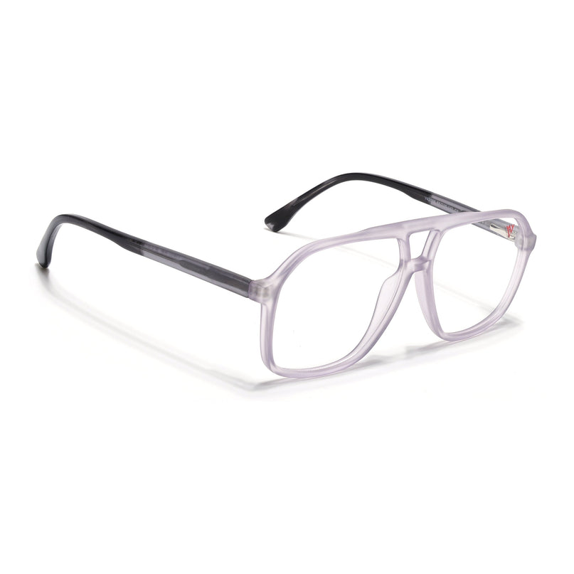 Voyage Maverick Transparent Purple Wayfarer Eyeglasses for Men & Women - MG4805-C6