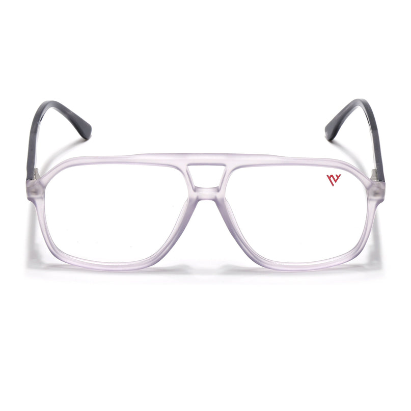 Voyage Maverick Transparent Purple Wayfarer Eyeglasses for Men & Women - MG4805-C6