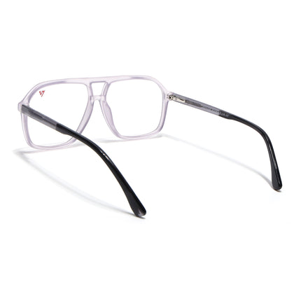Voyage Maverick Transparent Purple Wayfarer Eyeglasses for Men & Women - MG4805-C6