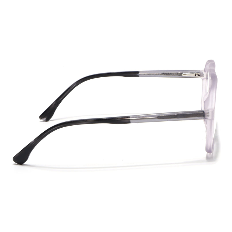 Voyage Maverick Transparent Purple Wayfarer Eyeglasses for Men & Women - MG4805-C6