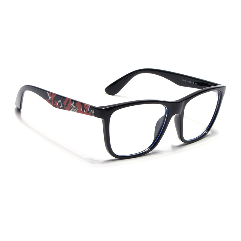 Voyage Shine Black Square Eyeglasses for Men & Women - MG4807