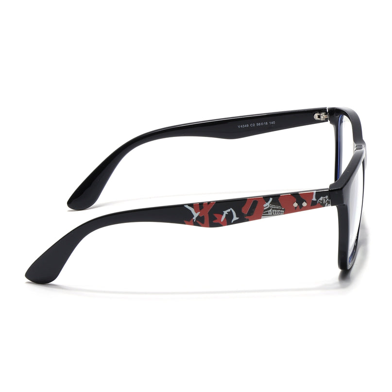 Voyage Shine Black Square Eyeglasses for Men & Women - MG4807