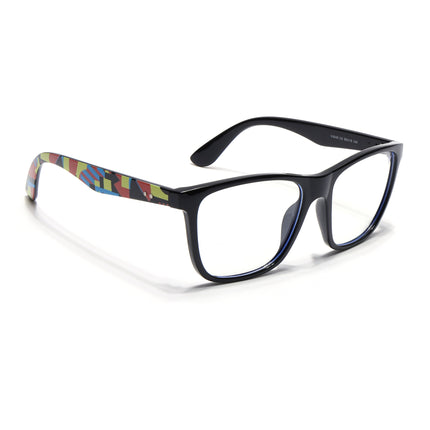 Voyage Shine Black Square Eyeglasses for Men & Women - MG4808