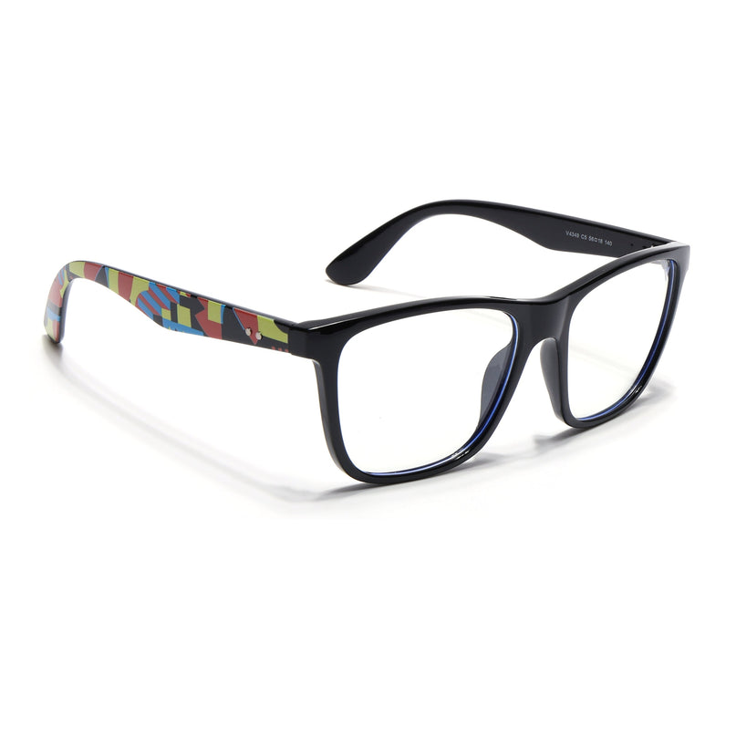 Voyage Shine Black Square Eyeglasses for Men & Women - MG4808