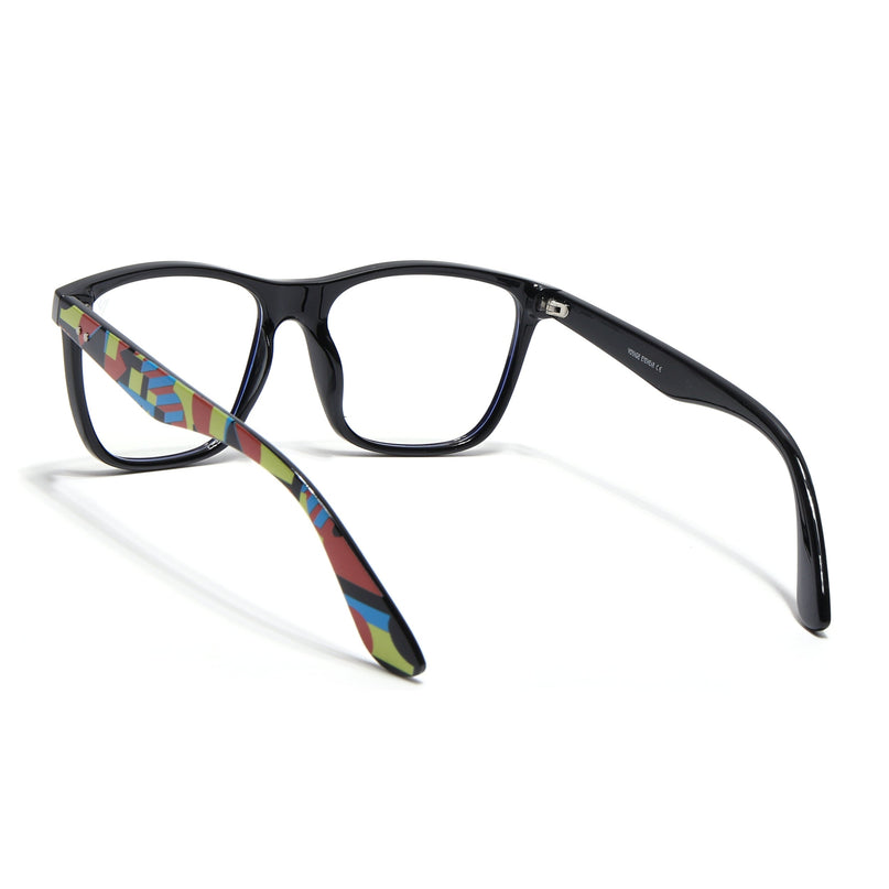 Voyage Shine Black Square Eyeglasses for Men & Women - MG4808