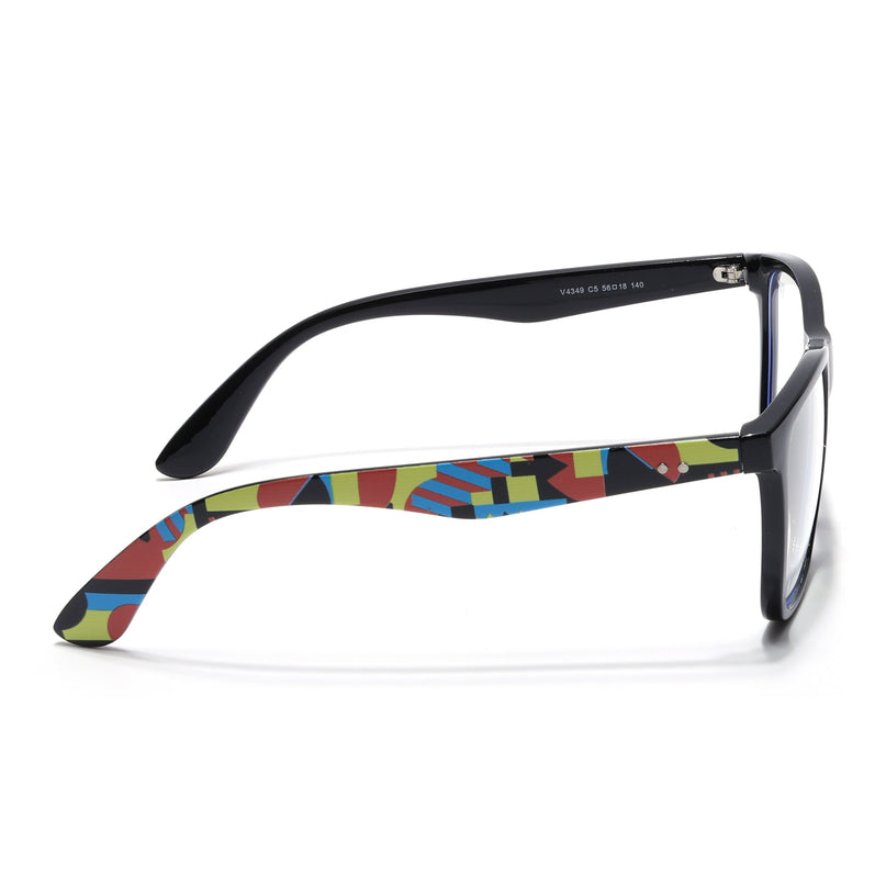 Voyage Shine Black Square Eyeglasses for Men & Women - MG4808
